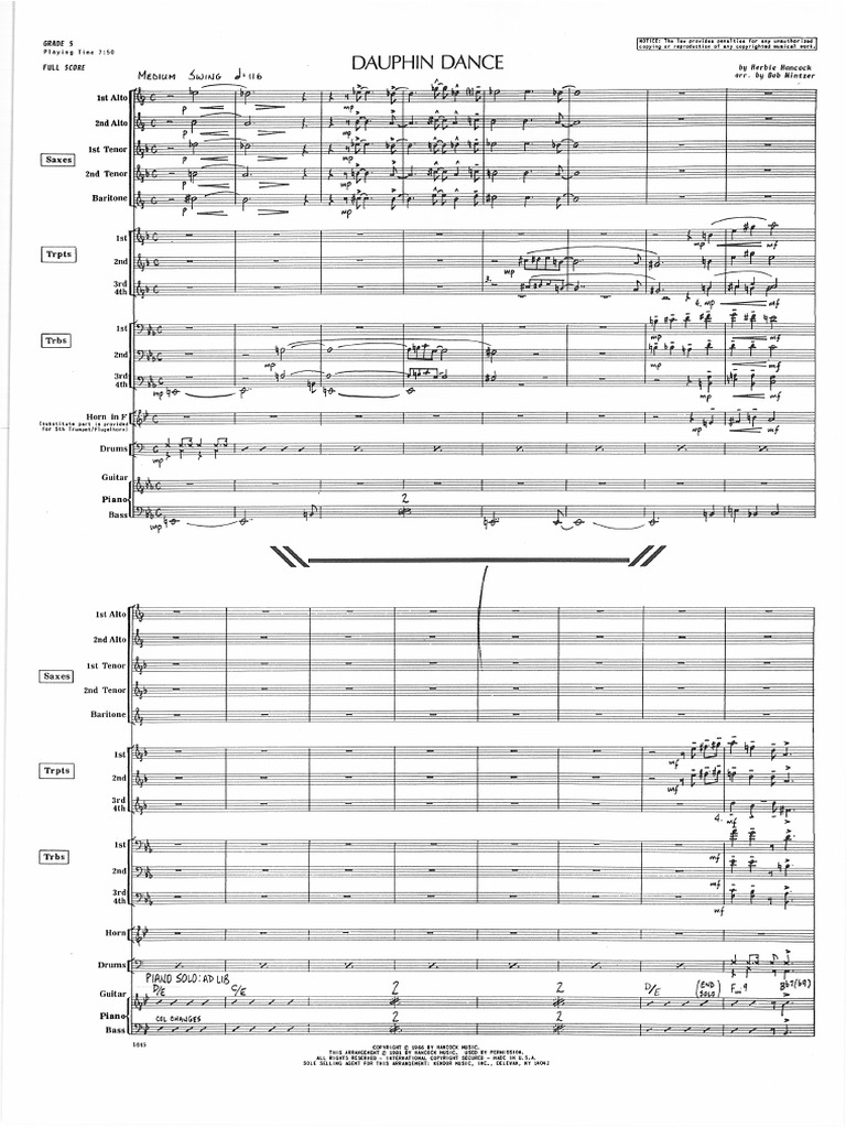 Dauphin Dance Bob Mintzer Bigband | PDF