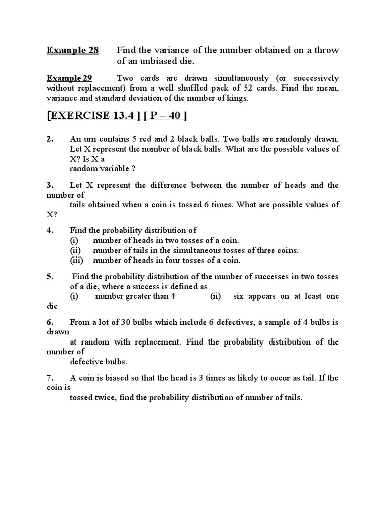 (EXERCISE 13.4) (P - 40) : Example 28 | PDF | Sports & Recreation ...