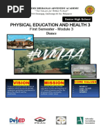 Physical Education and Health 3: First Semester - Module 3