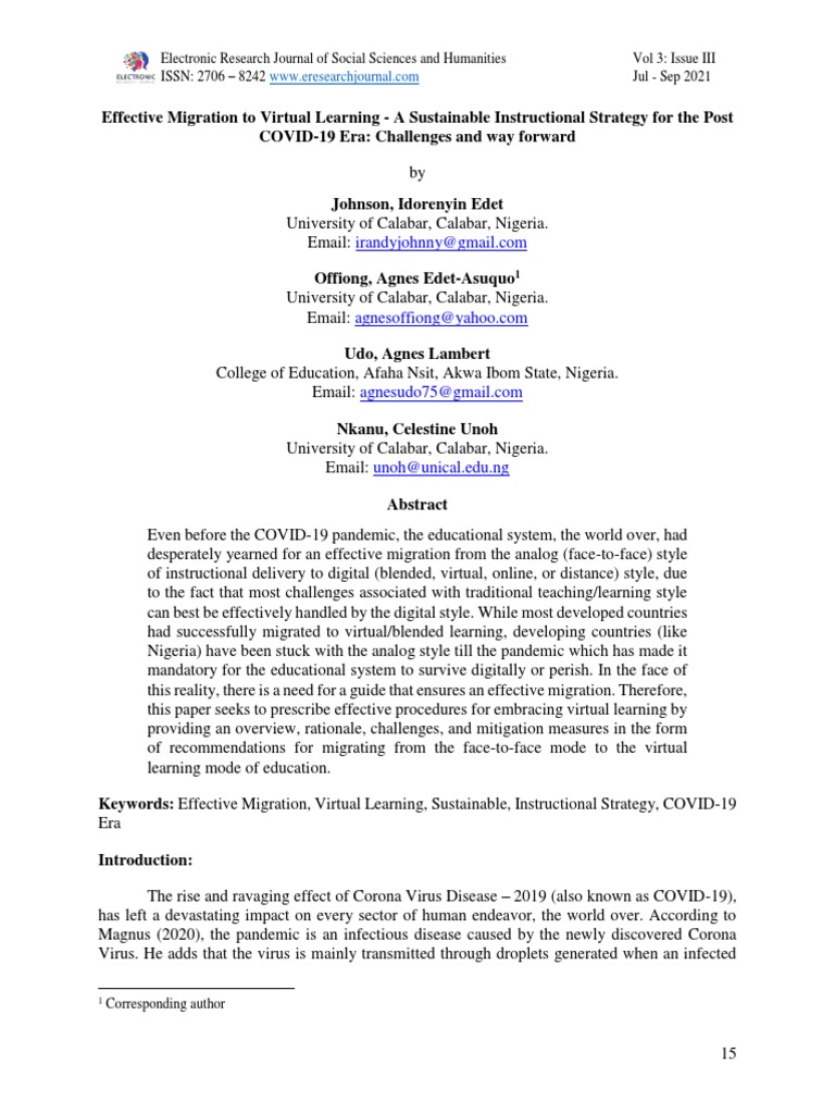 Effective Migration To Virtual | PDF | Learning | Educational Technology