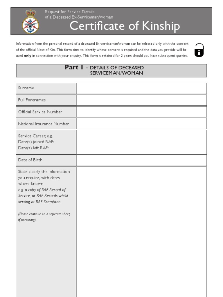 raf service records request