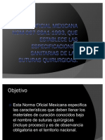 Norma Oficial Mexicana Nom 067 Ssa1 1993 Suturas