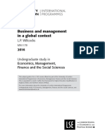 Business Management in A Global Context