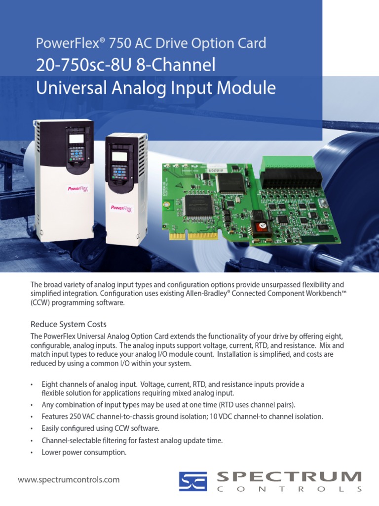 20-750Sc-8U 8-Channel Universal Analog Input Module: Powerflex® 750 Ac ...