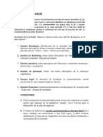 Instrucciones para El Diseño Del Plan de Negocios