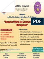 Hansraj College Online Course Research Writing & Communication Skills