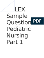 NCLEX Sample Questions Pediatric Nursing Part 1
