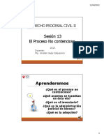 Sesion 13 - Derecho Procesal Civil 2 - Proceso No Contencioso - Jonatan Vega