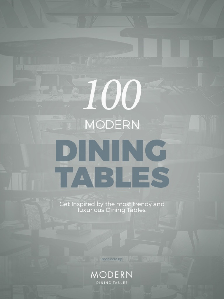 100 Modern Dining Tables | PDF | Dining Room | Architectural Design