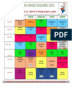 HORARIO GRADO SEGUNDO 2021. Sep 03.