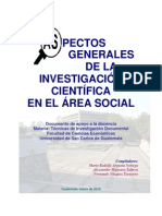 Aspectos Grales. de la investigación cientifica en el Area Social