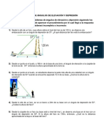 Tarea de Ángulos de Elevación y Depresión