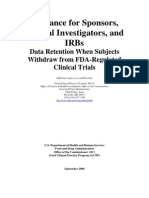 FDA Recommendations on Data Retention