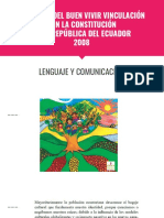 Derechos Del Buen Vivir Vinculación Con La Constitución de La República Del Ecuador 2008