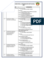 Comisiones para La Organización Institucional