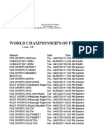 WCPP 2011 TV Schedule