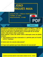 Aula de Língua Portuguesa 8 Ano - Professora Vilma