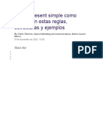 Reglas y estructura del present simple en inglés