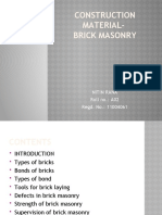 Construction Material-Brick Masonry: Nitin Rana Roll No.: A02 Regd. No.: 11004061