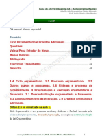 Aula 02 - Ciclo Orçamentário e Créditos Adicionais