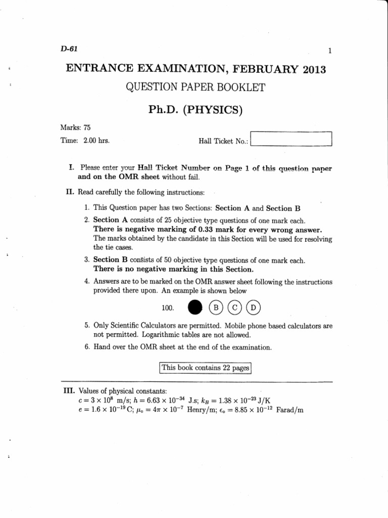 PH.D - Physics - 2013 | PDF | Atomic Nucleus | Eigenvalues And Eigenvectors