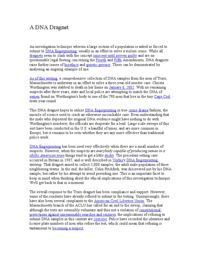 forensic dna dragnet worksheet answers