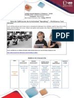 Guía de Calificación de La Actividad "Speaking" - Proficiency Test