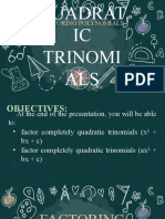 Factor of Quadratic Trinomials