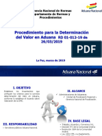 PRESENTACION Proc para La Deter Del Vaor en Aduana ANB