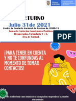 Preturno 31 julio 2021 - Toma de contactos convivientes positivos recuperados.