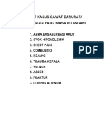 Daftar Kasus Gawat Darurat