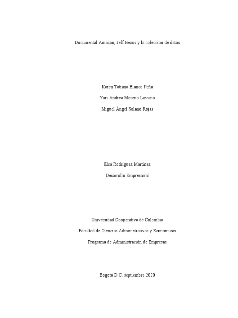 Amazon y Big Data: Dominio Global | PDF | Mercado (economía) | Comercio ...