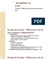 Pruebas de Hipótesis No Paramétricas - Kruskal Wallis