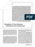 Perceptions of Price Unfairness Antecedents and Consequences