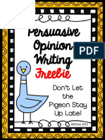 Persuasive Opinion Writing: Freebie