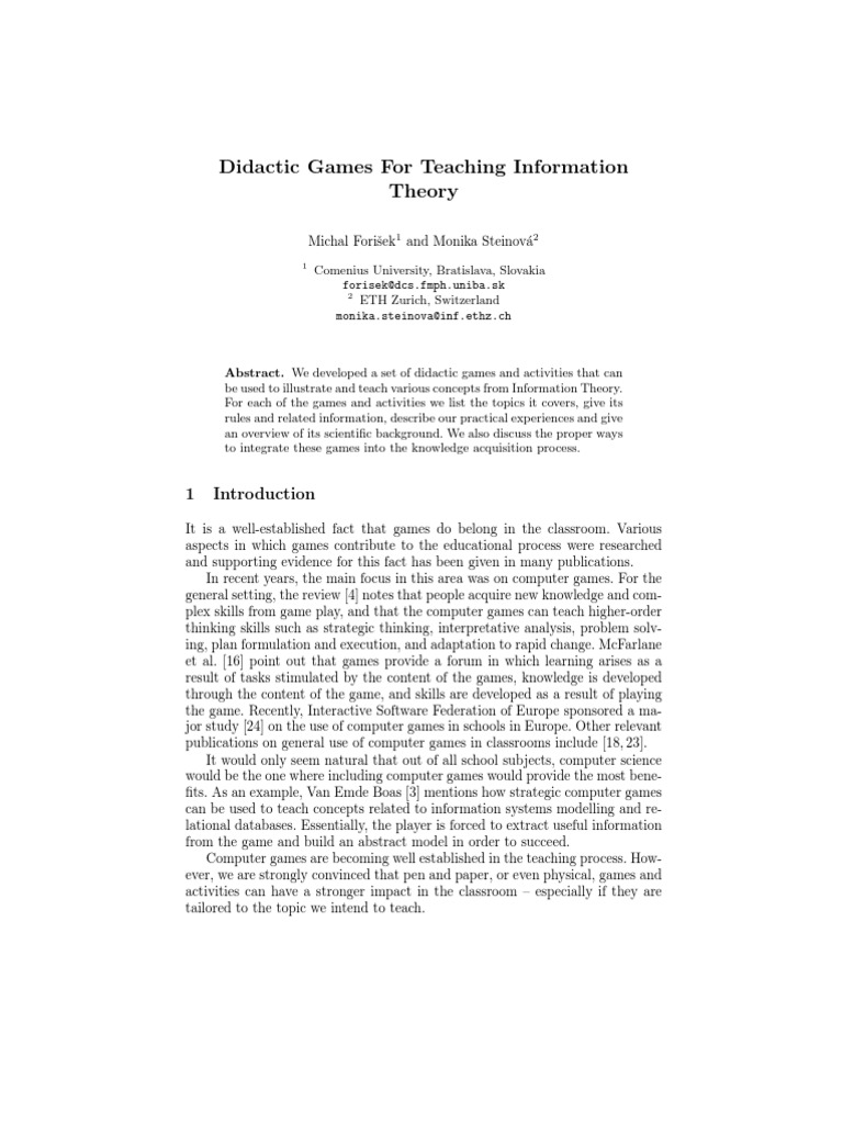 English Game in Teaching | PDF | Video Games | Information