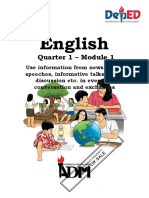 English: Quarter 1 - Module 1