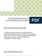 Entrepreneur & Entrepreneurship