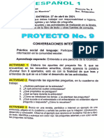 Proyecto No. 9, ESPAÑOL 1