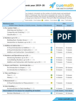 Cuemath 2019 Workbook and Module List