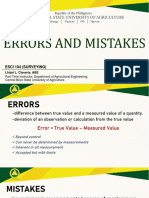 Theory and Measurement of Error