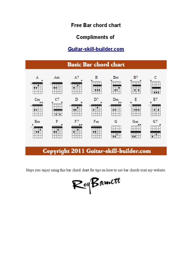 Bar Chord Chart | PDF