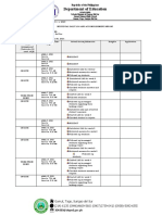 Department of Education: ( Indicate If 2-Week Shift)