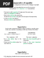 Comparative of Equality and Superlatives