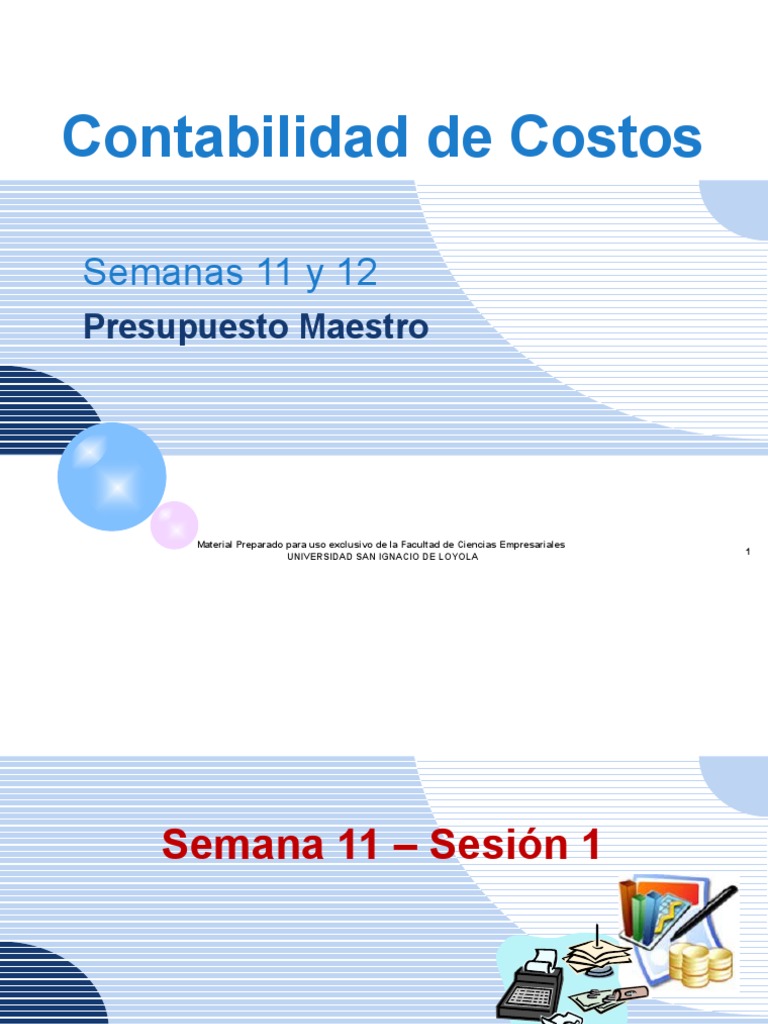 Semana 11 Y 12 PRESUPUESTOS | PDF | Presupuesto | Costo