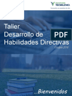 Taller Habilidades Directivas Tecmilenio Octubre 2016 - Gestión de Proyectos