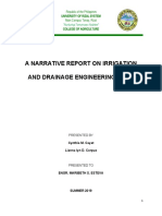 A Narrative Report On Irrigation and Drainage Engineering (Ae 9)