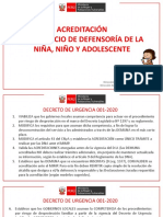 Acreditación del servicio de defensoría de la niña, niño y adolescente