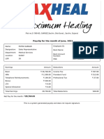 Maxheal Laboratories: Payslip For The Month of June, 2021
