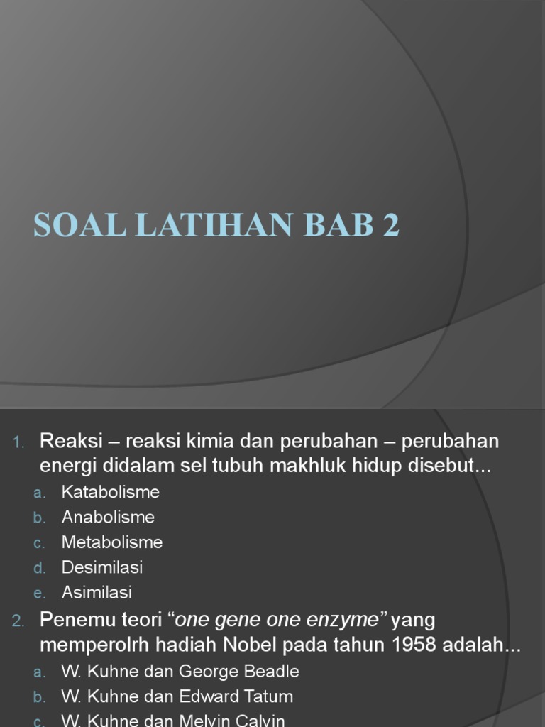 Soal Latihan Biologi Kelas 12 Bab 2 | PDF